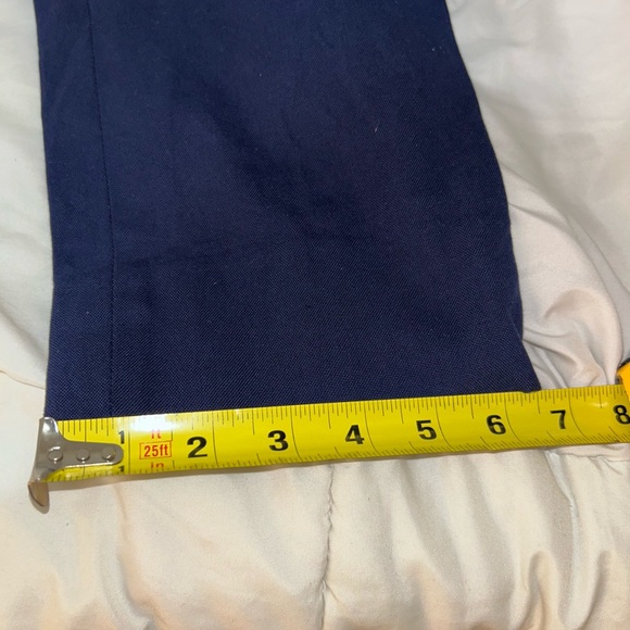 Theory Women's Blue Wide Leg Cropped Crop Stretch Pants Size 4 Cotton Lycra - Picture 5 of 9